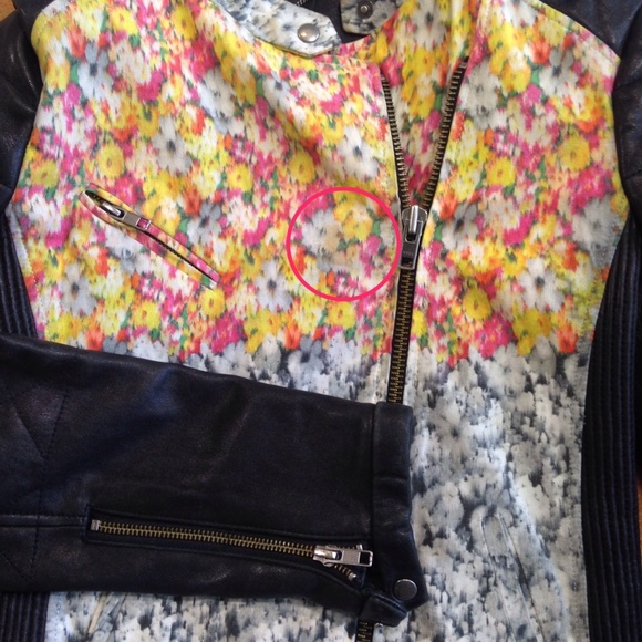 SOLD Yigal Azrouel Floral Biker Moto Jacket - Picture 3 of 8